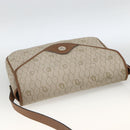 Christian Dior Honeycomb Canvas Shoulder Bag PVC Beige Gold Auth AMZ354-7
