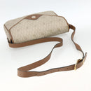 Christian Dior Honeycomb Canvas Shoulder Bag PVC Beige Gold Auth AMZ354-8