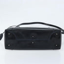 Christian Dior Maris Pearl Hand Bag Leather 2way Black Silver Auth AMZ356-5