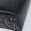 Christian Dior Maris Pearl Hand Bag Leather 2way Black Silver Auth AMZ356-16
