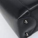 Christian Dior Maris Pearl Hand Bag Leather 2way Black Silver Auth AMZ356-17