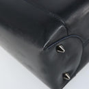 Christian Dior Maris Pearl Hand Bag Leather 2way Black Silver Auth AMZ356-19
