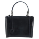 Christian Dior Maris Pearl Hand Bag Leather 2way Black Silver Auth AMZ356-13