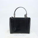 Christian Dior Maris Pearl Hand Bag Leather 2way Black Silver Auth AMZ356-12