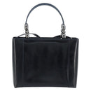 Christian Dior Maris Pearl Hand Bag Leather 2way Black Silver Auth AMZ356-2