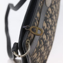 Christian Dior Trotter Canvas Shoulder Bag Navy Gold Auth AMZ357-10