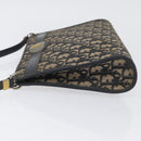 Christian Dior Trotter Canvas Shoulder Bag Navy Gold Auth AMZ357-4