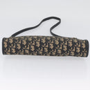 Christian Dior Trotter Canvas Shoulder Bag Navy Gold Auth AMZ357-5