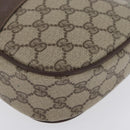GUCCI GG Supreme Web Sherry Line Bag PVC Beige Gold 156 01 034 Auth AMZ358-10