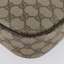 GUCCI GG Supreme Web Sherry Line Bag PVC Beige Gold 156 01 034 Auth AMZ358-11