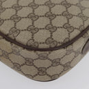 GUCCI GG Supreme Web Sherry Line Bag PVC Beige Gold 156 01 034 Auth AMZ358-12