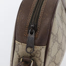 GUCCI GG Supreme Web Sherry Line Bag PVC Beige Gold 156 01 034 Auth AMZ358-13