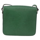 LOUIS VUITTON Epi Cartouchiere MM Shoulder Bag Green M52244 LV Auth AMZ360-2