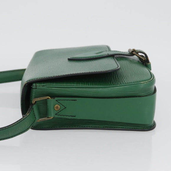 LOUIS VUITTON Epi Cartouchiere MM Shoulder Bag Green M52244 LV Auth AMZ360