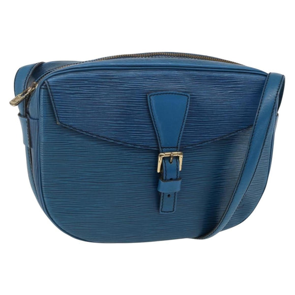 LOUIS VUITTON Epi Jeune Fille MM Shoulder Bag Toledo Blue M52155 LV Auth AMZ361