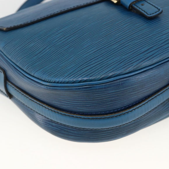 LOUIS VUITTON Epi Jeune Fille MM Shoulder Bag Toledo Blue M52155 LV Auth AMZ361