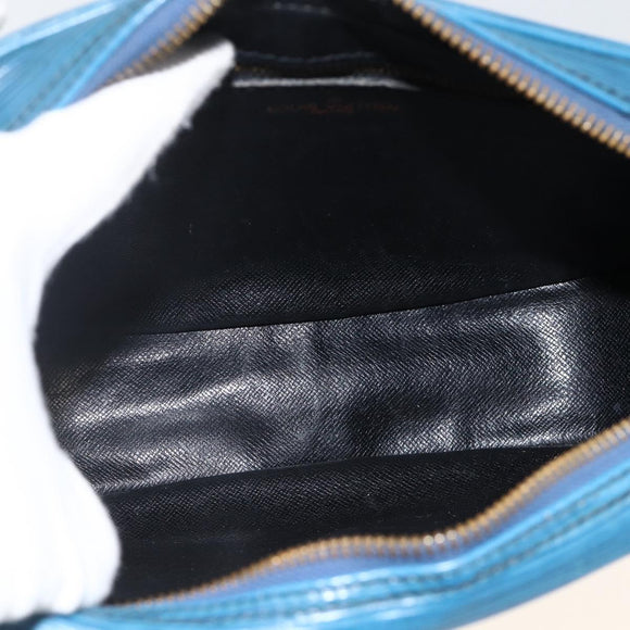 LOUIS VUITTON Epi Jeune Fille MM Shoulder Bag Toledo Blue M52155 LV Auth AMZ361