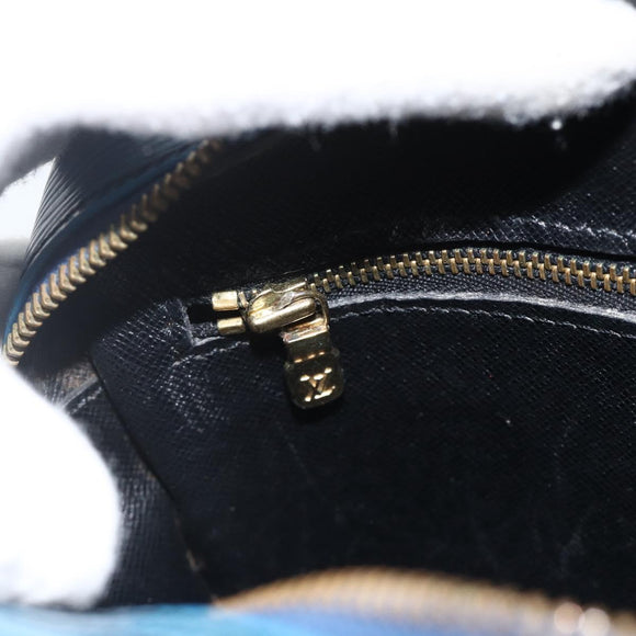 LOUIS VUITTON Epi Jeune Fille MM Shoulder Bag Toledo Blue M52155 LV Auth AMZ361