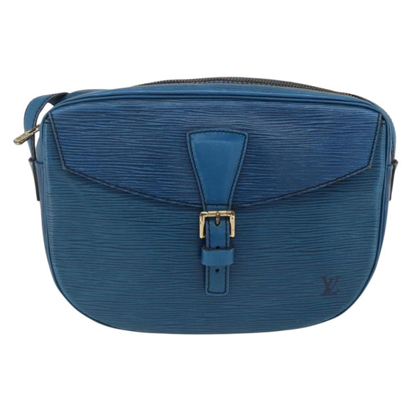 LOUIS VUITTON Epi Jeune Fille MM Shoulder Bag Toledo Blue M52155 LV Auth AMZ361