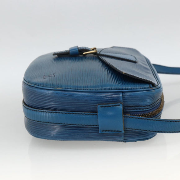 LOUIS VUITTON Epi Jeune Fille MM Shoulder Bag Toledo Blue M52155 LV Auth AMZ361
