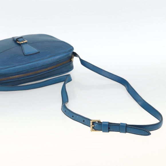 LOUIS VUITTON Epi Jeune Fille MM Shoulder Bag Toledo Blue M52155 LV Auth AMZ361