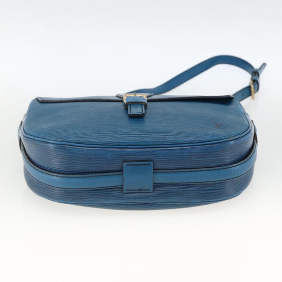 LOUIS VUITTON Epi Jeune Fille MM Shoulder Bag Toledo Blue M52155 LV Auth AMZ361
