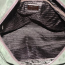 PRADA Hand Bag Nylon Khaki Silver Auth AMZ362-17