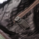 PRADA Hand Bag Nylon Khaki Silver Auth AMZ362-21