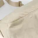 PRADA Shoulder Bag Nylon Beige Silver Auth AMZ363-13