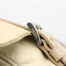 PRADA Shoulder Bag Nylon Beige Silver Auth AMZ363-14