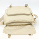 PRADA Shoulder Bag Nylon Beige Silver Auth AMZ363-17