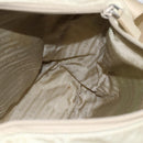 PRADA Shoulder Bag Nylon Beige Silver Auth AMZ363-21