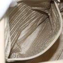 PRADA Shoulder Bag Nylon Beige Silver Auth AMZ363-24