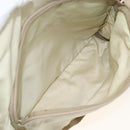 PRADA Shoulder Bag Nylon Beige Silver Auth AMZ363-25