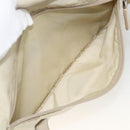 PRADA Shoulder Bag Nylon Beige Silver Auth AMZ363-26
