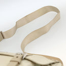 PRADA Shoulder Bag Nylon Beige Silver Auth AMZ363-8