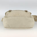 PRADA Shoulder Bag Nylon Beige Silver Auth AMZ363-9
