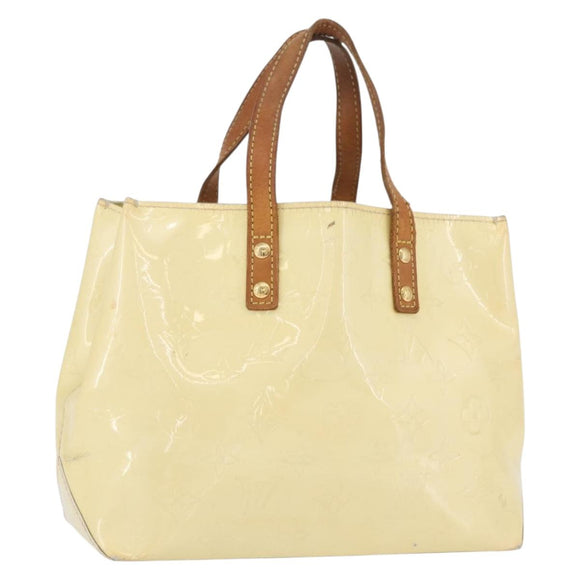 LOUIS VUITTON Monogram Vernis Reade PM Hand Bag Perle M91336 LV Auth AMZ367