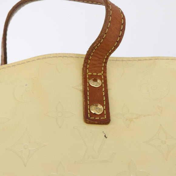 LOUIS VUITTON Monogram Vernis Reade PM Hand Bag Perle M91336 LV Auth AMZ367