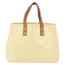 LOUIS VUITTON Monogram Vernis Reade PM Hand Bag Perle M91336 LV Auth AMZ367-13