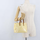 LOUIS VUITTON Monogram Vernis Reade PM Hand Bag Perle M91336 LV Auth AMZ367-24