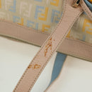 FENDI Zucchino Canvas Hand Bag Pink Gold Auth AMZ369A-9