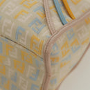 FENDI Zucchino Canvas Hand Bag Pink Gold Auth AMZ369A-16