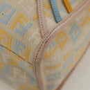 FENDI Zucchino Canvas Hand Bag Pink Gold Auth AMZ369A-18