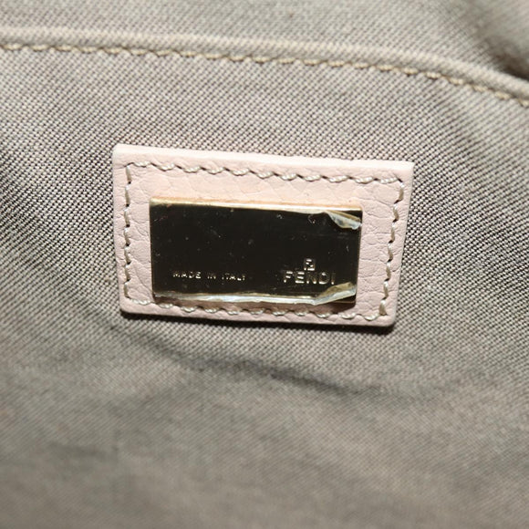 FENDI Zucchino Canvas Hand Bag Pink Gold Auth AMZ369A