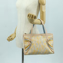 FENDI Zucchino Canvas Hand Bag Pink Gold Auth AMZ369A-25