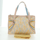 FENDI Zucchino Canvas Hand Bag Pink Gold Auth AMZ369A-12