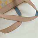 FENDI Zucchino Canvas Hand Bag Pink Gold Auth AMZ369A-8