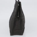 HERMES Her Line PM Hand Bag Canvas Gray Silver Auth AMZ370-4