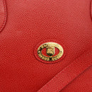 Burberrys Hand Bag Leather 2way Red Gold Auth AMZ371-16